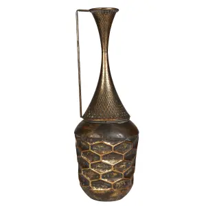 Tall Neck Antique Textured Jug Vase