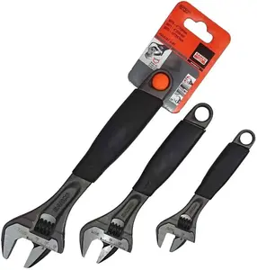 BAHCO Adjustable Wrench 3 Piece Set 6" 9070 8" 9071 10" 9072 Spanners ADJUST3 90