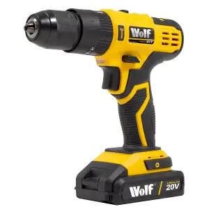 20v Combi Drill Driver Wolf Cordless with Battery & Charger