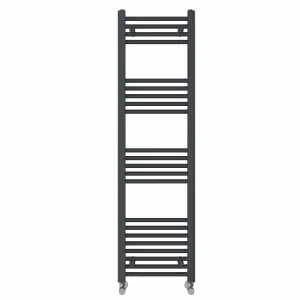 Right Radiators 1400x400 mm Straight Heated Towel Rail Radiator Bathroom Ladder Warmer Anthracite