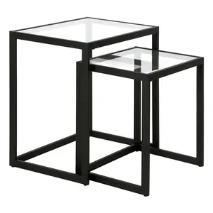 Harr 2 Piece Side Table Set Black