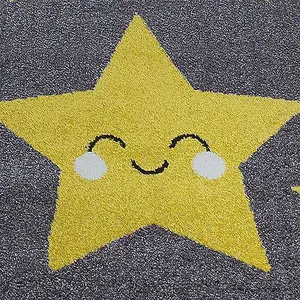 Mustard Stars Rug - Kids - 160x230cm