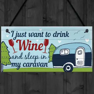 Red Ocean Funny Novelty Caravan Plaque Home Decor Gifts Garden Hanging Sign Campervan Accessories Gifts