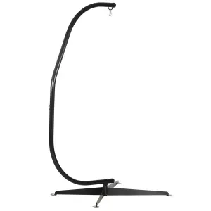 Outsunny Hammock Chair Stand Only Heavy Duty Metal C-Stand Indoor or Outdoor