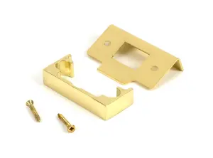 From The Anvil Polished Brass  1/2" Rebate Kit for Tubular Mortice Latch