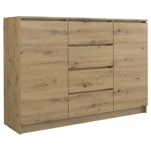 Tian 4 Drawer Combi Chest Oak Artisan