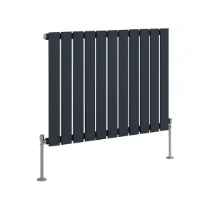 Right Radiators 600x748 mm Horizontal Single Flat Panel Designer Radiator Central Heating Rads Anthracite