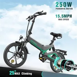 HITWAY E-BIKE For Adults Folding Bicycle 16" City Electric Bike Black