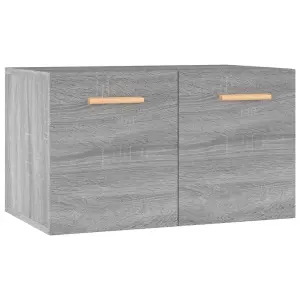 Berkfield Wall Cabinet Grey Sonoma 60x36.5x35 cm Engineered Wood