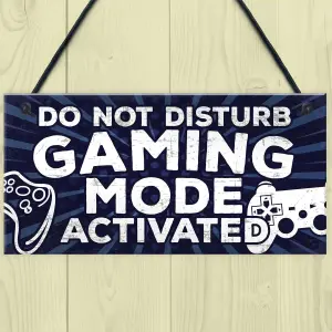 Red Ocean Novelty Gaming Do Not Disturb Bedroom Door Sign Birthday Christmas Gamer Gift For Brother Son Dad Him