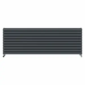 Right Radiators 1800x590 mm Horizontal Vertical Oval Column Radiator Double Panel Rads Anthracite