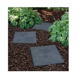 4 x Square Stomp Stone Graphite (30cm square x 3cm thick)