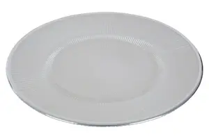 Maison by Premier Ida 27cm Embossed White Glass Dinner Plate