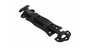 Door Bolt Scroll Black Straight  - 100mm