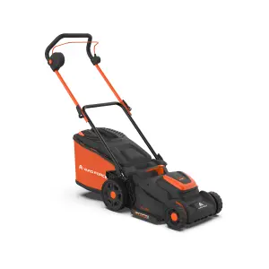 Yard Force LM C34B 40V 2.5Ah (2x20V) Cordless Lawnmower with 34cm cutting width 35L grass bag and rear roller