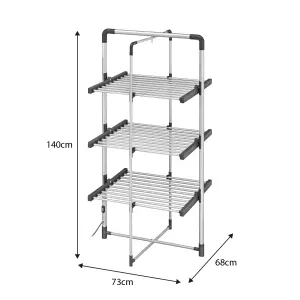 Black+Decker Aluminium & plastic Heated airer (H)1400mm (W)730mm