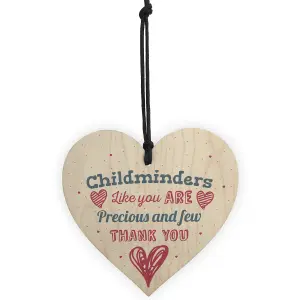 Red Ocean Handmade Gift For Childminder Thank You Teacher Nursery Wooden Heart Plaque Keepsake