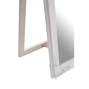 Interiors by Premier Elizabeth White Wood Floor Standing Mirror