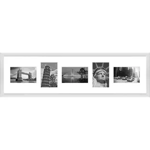 Adlen Wood Picture Frame with Mat Silver