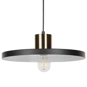 Metal Pendant Lamp Black BOGAN