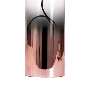 Inlight Erinome Ombre Cylinder Satin Amber & dark grey Copper effect Table light