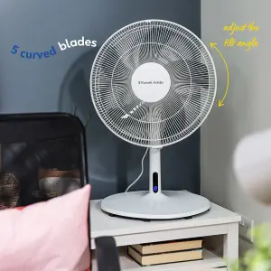 Russell Hobbs Pedestal Fan 3 in 1 White Electric Cooling with Remote RHMPF3IN1