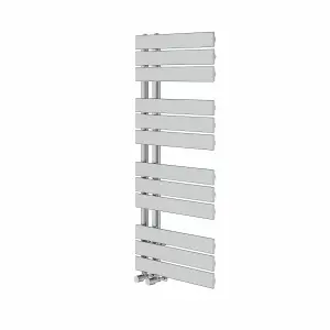 Rinse 1126x500mm Flat Panel Bathroom Heated Towel Rail Radiator Chrome