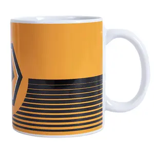 Wolverhampton Wanderers FC Linear Ceramic Mug Yellow/Black (One Size)