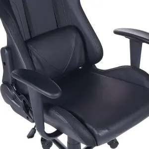 Gaming Chair Faux Leather Black GLEAM