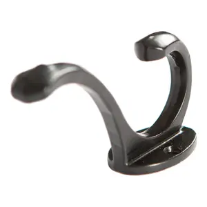 Hammer & Tongs - Bevelled End Hat & Coat Hook - W25mm x H85mm - Black