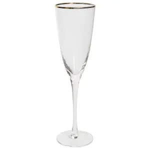 Set of 4 Champagne Flutes TOPAZ Transparent