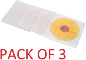 Pack Of 3 Fly Window Sticker Traps Insect Bug Catcher Sunflower Home Glue