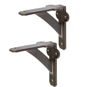 Hammer & Tongs Iron Shelf Bracket - D100mm - Raw - Pack of 2