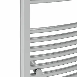 Right Radiators 800x500 mm Curved Heated Towel Rail Radiator Bathroom Ladder Warmer Chrome