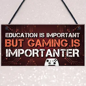 Red Ocean Funny Gaming Sign Xbox Inspired Novelty Christmas Gift For Brother Son Gamer Gaming Room Sign