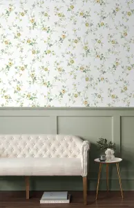 Meadow Floral Trail Prepasted Wallpaper