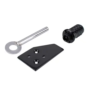 Sash Heritage Flush Lock Sash Stop with Key - Black Polished