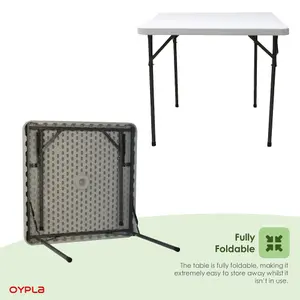 Oypla 2ft 10in 88cm Folding Heavy Duty Outdoor Trestle Party Garden Table