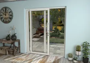 Green & Taylor White Aluminium External Sliding Doors - LH Sliding / RH Fixed - 1790 x 2090mm (WxH)