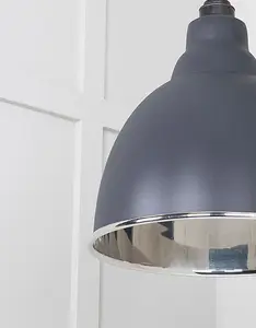 Smooth Nickel Brindley Pendant in Slate