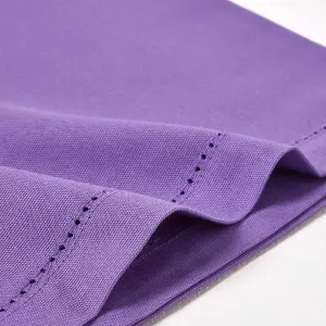 Homescapes Purple Cotton Square Tablecloth 137 x 137 cm