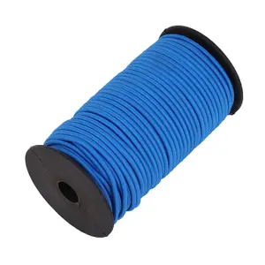 25 metres Bungee Cord, 4mm Wide Stretchy Strap Round Elastic String, Blue