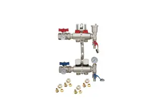 Warmer System Underfloor Heating 2 Port Manifold with 'A' Rated Auto Pump GPA25-6 III and Blending Valve Set