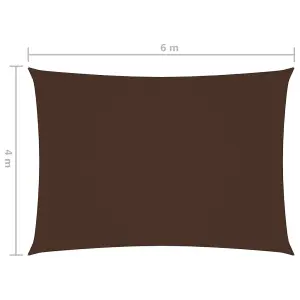 Berkfield Sunshade Sail Oxford Fabric Rectangular 4x6 m Brown