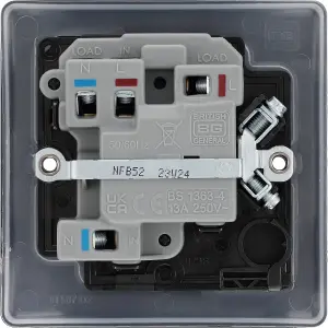 BG Nexus Metal Switched Fused Connection Unit with LED, Matt Black