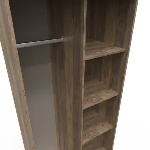 Fuji Open Wardrobe in Vintage Oak (Ready Assembled)