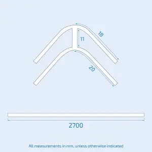 Nes Home Bathroom External Corner White 5mm Trims For Shower Wall Panels Cladding Pvc 2.7m Long Fittings Set Of 4