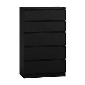 Helen 5 Drawer 70cm W Chest of Drawers Black