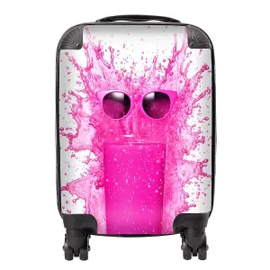 Pink Splashart Glass Suitcase - Small