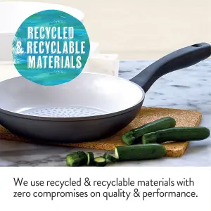 Prestige Earth Pan Grey Round Aluminium Induction Suitable Eco-Friendly Non-Stick Open Frying Pan 20cm